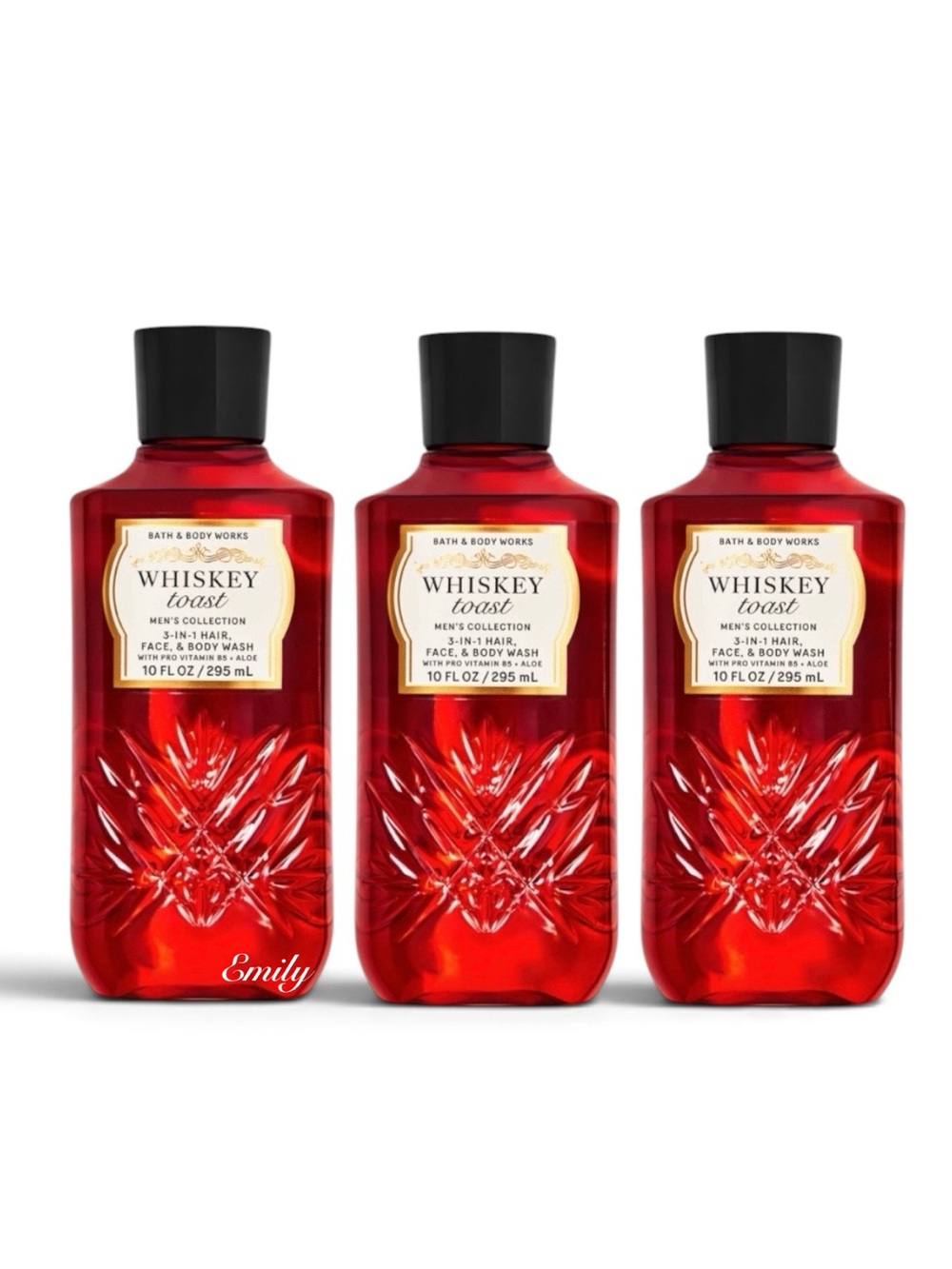 3X Bath & Body Works WHISKEY TOAST Men’s 3-IN-1 HAIR, FACE & BODY